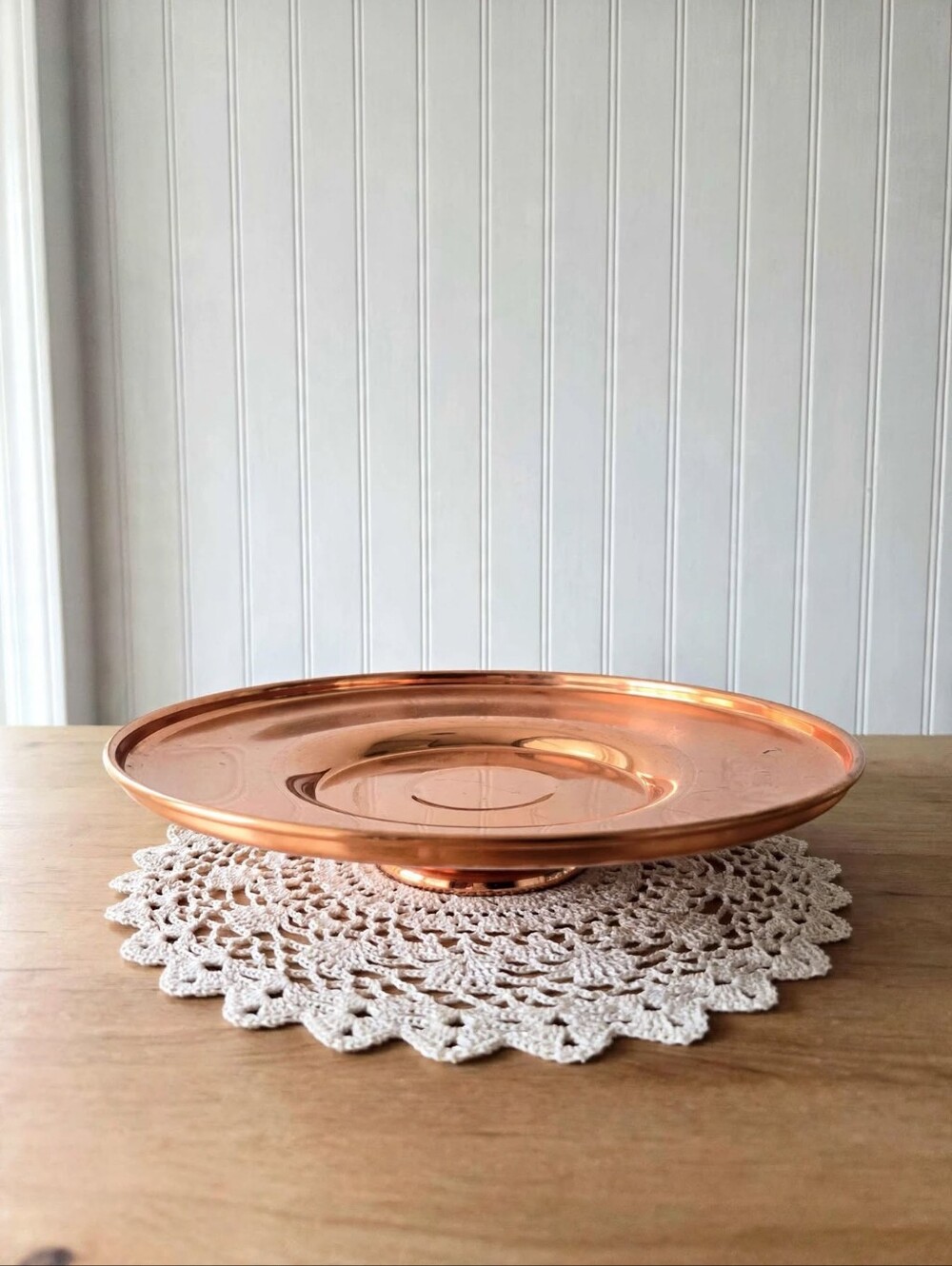 Vintage Venetian Copper Cake Stand | Mid-Century Dessert Pedestal | Made in 🇨🇦